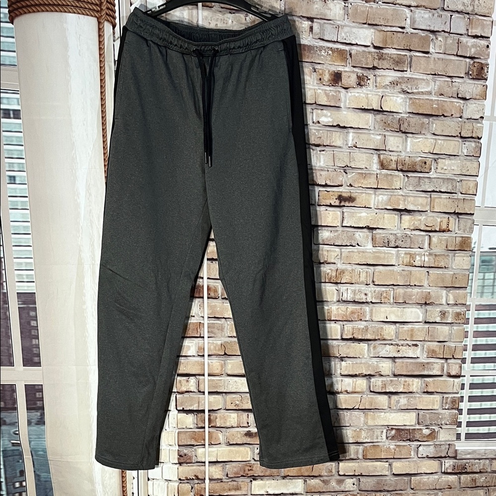 MTA Sport Dark Gray Kids Joggers with Black Stripe Size L 10/12